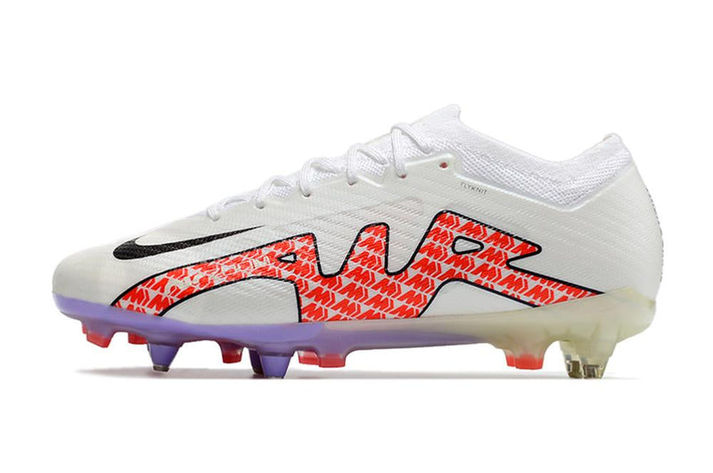 Chuteira Nike Mercurial Vapor XV Elite SG Campo - Branca e Vermelha