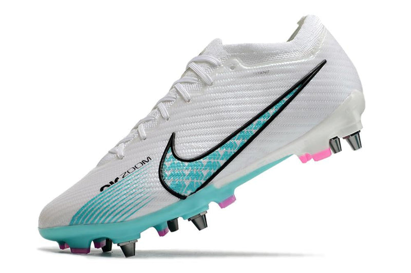 Chuteira Nike Mercurial Vapor XV Elite SG Campo - Branco e Azul