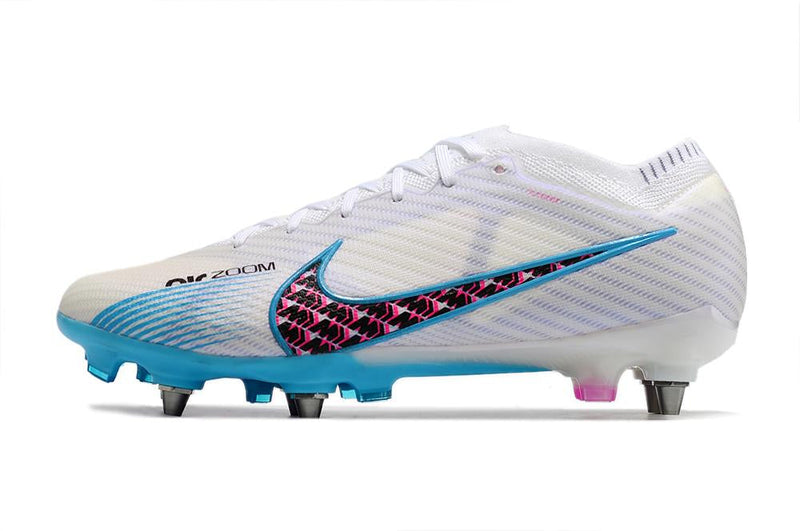 Chuteira Nike Mercurial Vapor XV Elite SG Campo - Branco e Azul